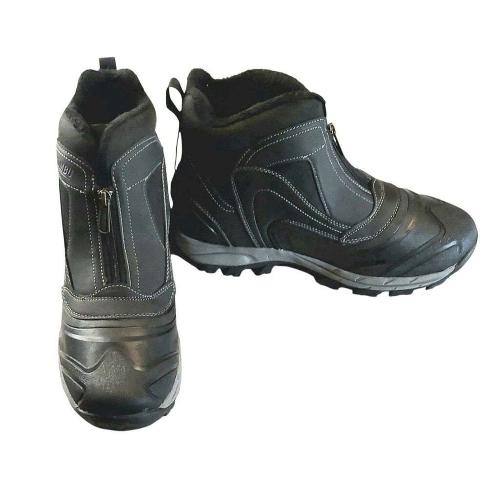 KHOMBU MASON mens zip up front hybrid winter boots shoe size 11 M black NEW